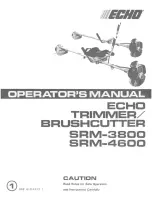 Предварительный просмотр 1 страницы Echo SRM-3800 Operator'S Manual