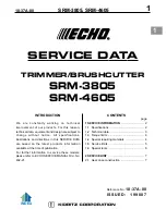 Предварительный просмотр 1 страницы Echo SRM-3805 Service Data