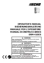 Предварительный просмотр 1 страницы Echo SRM-410ES Operator'S Manual