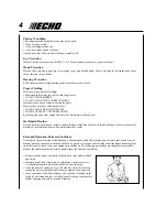 Preview for 4 page of Echo SRM - 410U Operator'S Manual