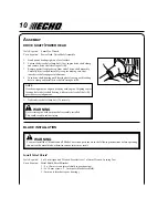 Preview for 10 page of Echo SRM - 410U Operator'S Manual