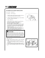 Preview for 14 page of Echo SRM - 410U Operator'S Manual