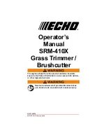 Предварительный просмотр 1 страницы Echo SRM-410X Operator'S Manual