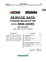 Предварительный просмотр 1 страницы Echo SRM-420ES (L): SRM-420ES (U) Service Data