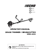 Echo SRM-4605 Operator'S Manual preview