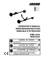 Предварительный просмотр 1 страницы Echo SRM-5000 Operator'S Manual