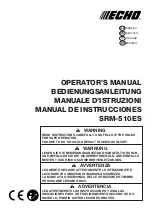 Preview for 1 page of Echo SRM-510ES Operator'S Manual