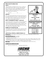 Preview for 17 page of Echo SRS-2100 Operator'S Manual