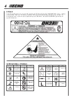 Preview for 4 page of Echo TC-2100 Type 1 Operator'S Manual