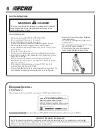 Предварительный просмотр 6 страницы Echo TC-210i Operator'S Manual