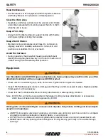 Предварительный просмотр 8 страницы Echo TRIMMER ATTACHMENT SRM-260SB Operator'S Manual