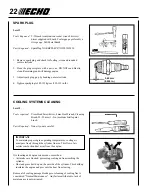 Предварительный просмотр 22 страницы Echo TRIMMER ATTACHMENT SRM-261SB Operator'S Manual