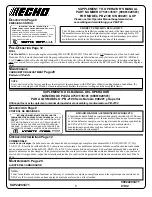 Preview for 25 page of Echo Type 1E PB-2100 Operator'S Manual