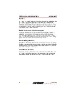 Preview for 4 page of Echo U29515001001 Operator'S Manual