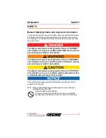 Preview for 5 page of Echo U29515001001 Operator'S Manual