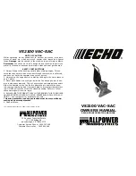 Предварительный просмотр 1 страницы Echo VS2100 Owner'S Manual