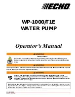 Предварительный просмотр 1 страницы Echo WP-1000 Operator'S Manual