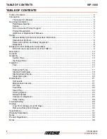 Предварительный просмотр 2 страницы Echo WP-1000 Operator'S Manual
