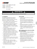 Предварительный просмотр 3 страницы Echo WT-1610 Instruction Sheet