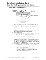 Предварительный просмотр 5 страницы echoflex Elaho Dual Tech Ceiling-mount Vacancy Sensor Installation Manual