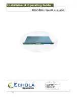 Предварительный просмотр 1 страницы Echola FC811 Installation & Operating Manual