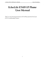 Preview for 7 page of EchoLife ET655 User Manual