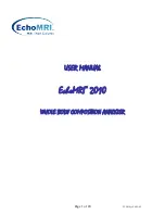 Предварительный просмотр 1 страницы EchoMRI 2010 User Manual