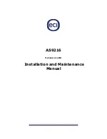 Предварительный просмотр 1 страницы ECI AS9216 Installation And Maintenance Manual