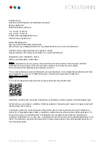 Preview for 2 page of ECKELMANN VS 3010 BS Operating Instruction