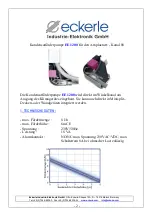 Preview for 2 page of Eckerle EE 1200 Instruction Manual