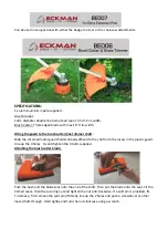 Предварительный просмотр 15 страницы Eckman BE003 Instructions Manual