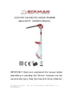 Eckman HDT01 Owner'S Manual preview