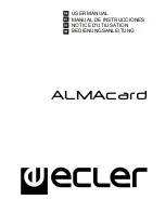 Ecler ALMAcard User Manual preview