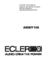 Ecler AMBIT 108 Instruction Manual preview