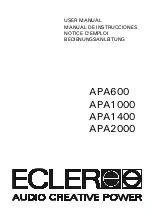 Предварительный просмотр 1 страницы Ecler APA2000 User Manual