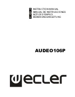 Предварительный просмотр 1 страницы Ecler AUDEO 106P Instruction Manual