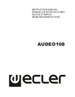 Preview for 1 page of Ecler Audeo 108 Instruction Manual