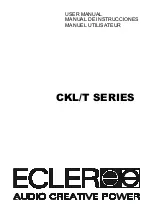 Preview for 1 page of Ecler CKL Series User Manual