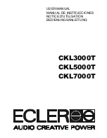 Предварительный просмотр 1 страницы Ecler CKL3000T User Manual