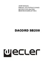 Предварительный просмотр 1 страницы Ecler DACORD SB208 User Manual