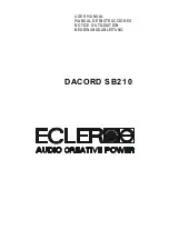 Ecler DACORD SB210 User Manual preview