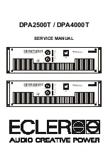 Предварительный просмотр 1 страницы Ecler DPA2500T Service Manual