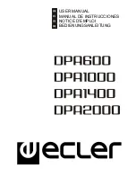 Предварительный просмотр 1 страницы Ecler DPA600 User Manual