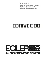 Ecler edrive 600 User Manual предпросмотр