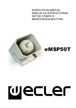 Preview for 1 page of Ecler eMSP50T Instruction Manual