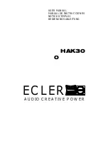 Ecler HAK300 User Manual предпросмотр