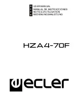 Предварительный просмотр 1 страницы Ecler HZA4-70 User Manual