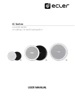 Предварительный просмотр 1 страницы Ecler IC Series User Manual