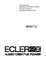 Ecler MAC70v User Manual предпросмотр