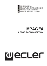 Ecler MPAGE4 User Manual preview